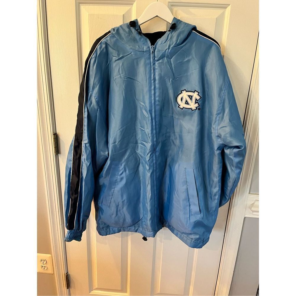 North Carolina Tar Heels Light Blue or Black Fleece Jacket sz XXL (flaw)